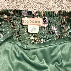 BOG Collective Green Floral sleeveless pant jumpsuit